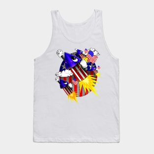 4th Of July American Flag Fireworks Funny Tank Top